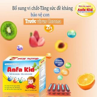 Siro Anfa Kid giúp bé ăn ngon ,tăng sức đề kháng ,kích thích tiêu hóa