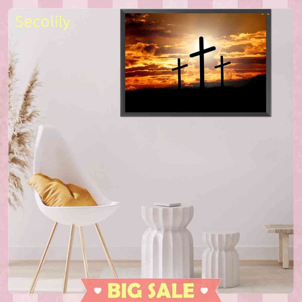 Bộ Tranh Thêu Chữ Thập Thủ Công 11CT 40x50cm Hình Tôn Giáo