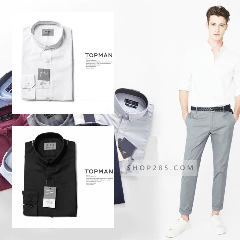 Áo sơmi trắng slimfit cotton siêu mượt đây là 1 chiếc sơmi chống nhăn💖nhanh tay sử hữu áo sơmi trắng này nha đẹp tuyệt