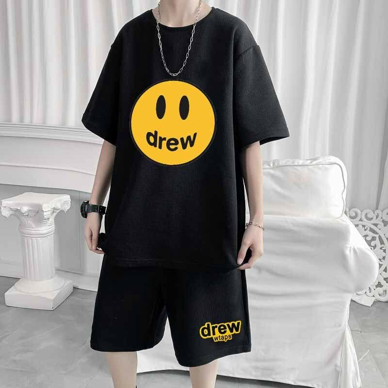 Bộ thể thao cao cấp unisex nam nữ,set đồ bộ mặc nhà Drew chất da cá mềm mịn thời trang hàn