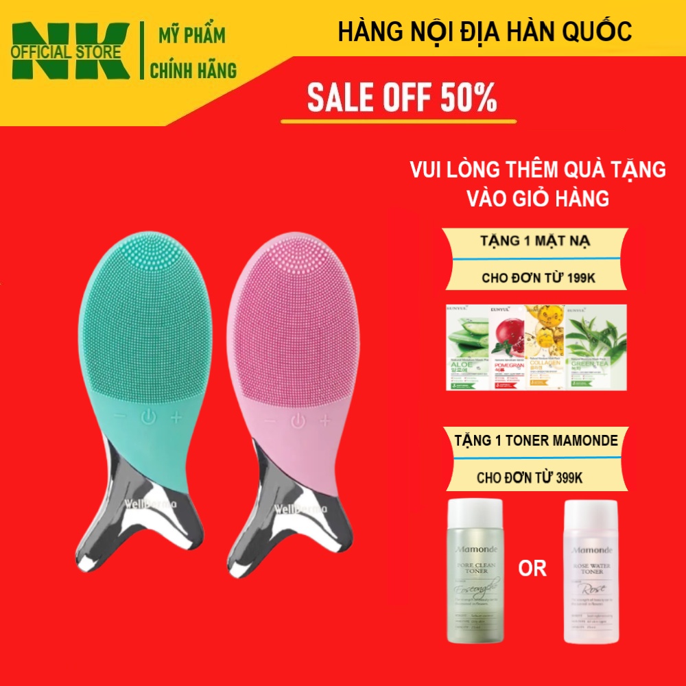 Máy Rửa Mặt Con Cá 👌 WellDerma Cleansing Fish ⭐ Chính Hãng- Làm Sạch Sâu