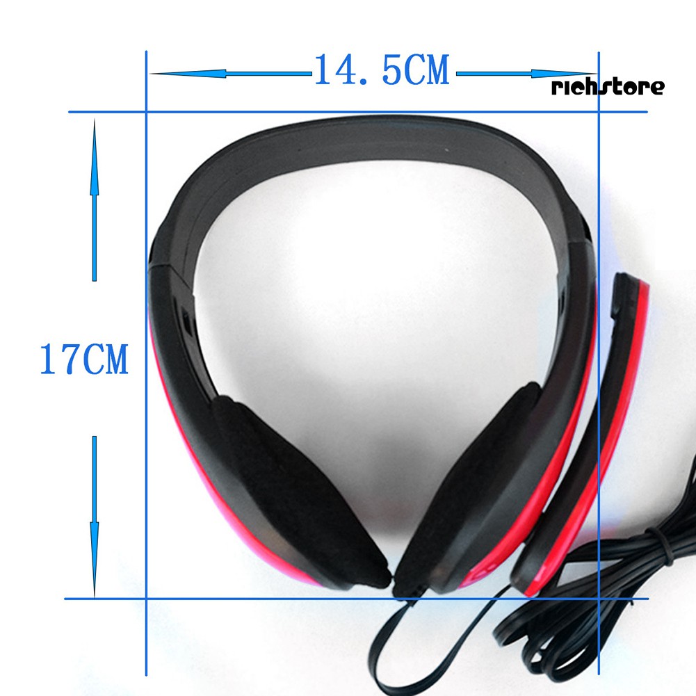 EJ_3.5mm Wired Stereo Gaming Headset Noise Canceling Lightweight Headphone with Mic