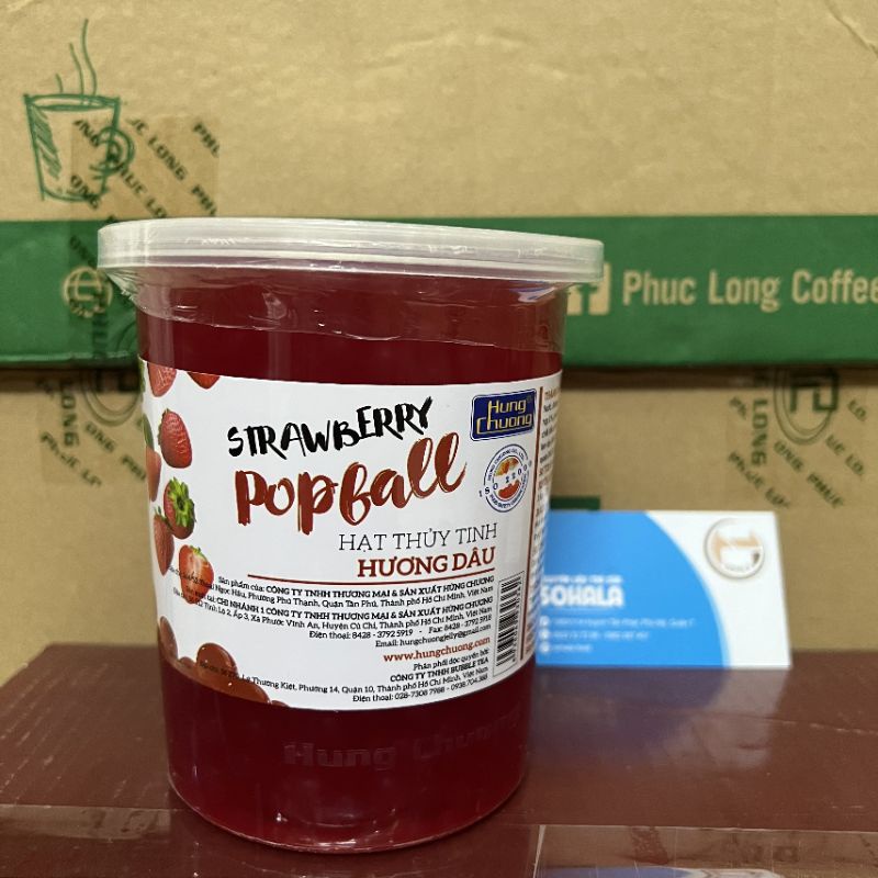 Thạch nổ Thạch thủy tinh (Hạt thủy tinh) Popball Hùng Chương hũ 1kg