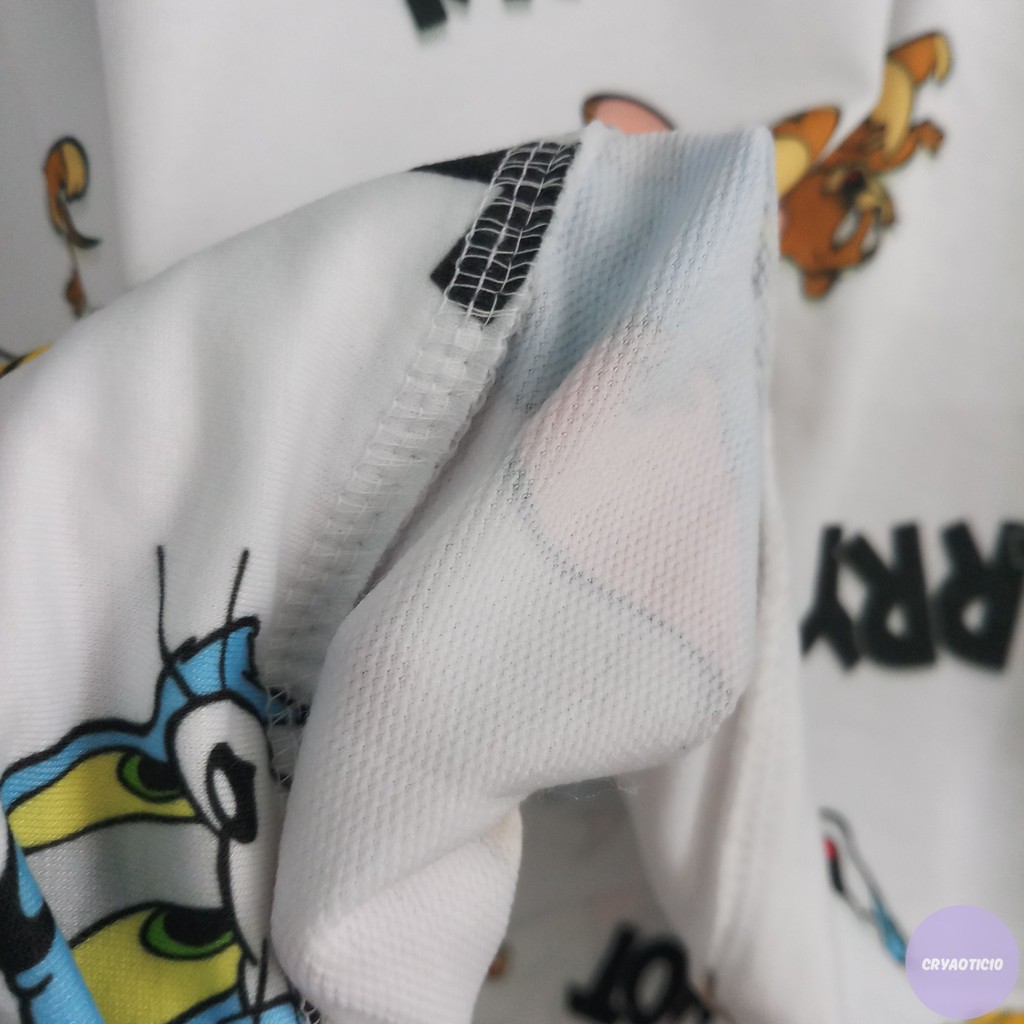 [Kèm hình thật] Set trang phục hoodie tay dài + quần ngắn Tom Jerry cartoon unisex cryaotic10