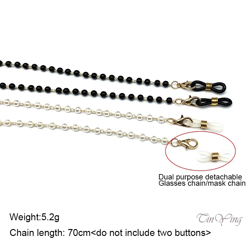 GETNOIVAS Dây Xích Ngọc Trai 70CM Phụ Kiện Đeo Mắt Kính Đa Năng Thời Trang Cho Nữ
