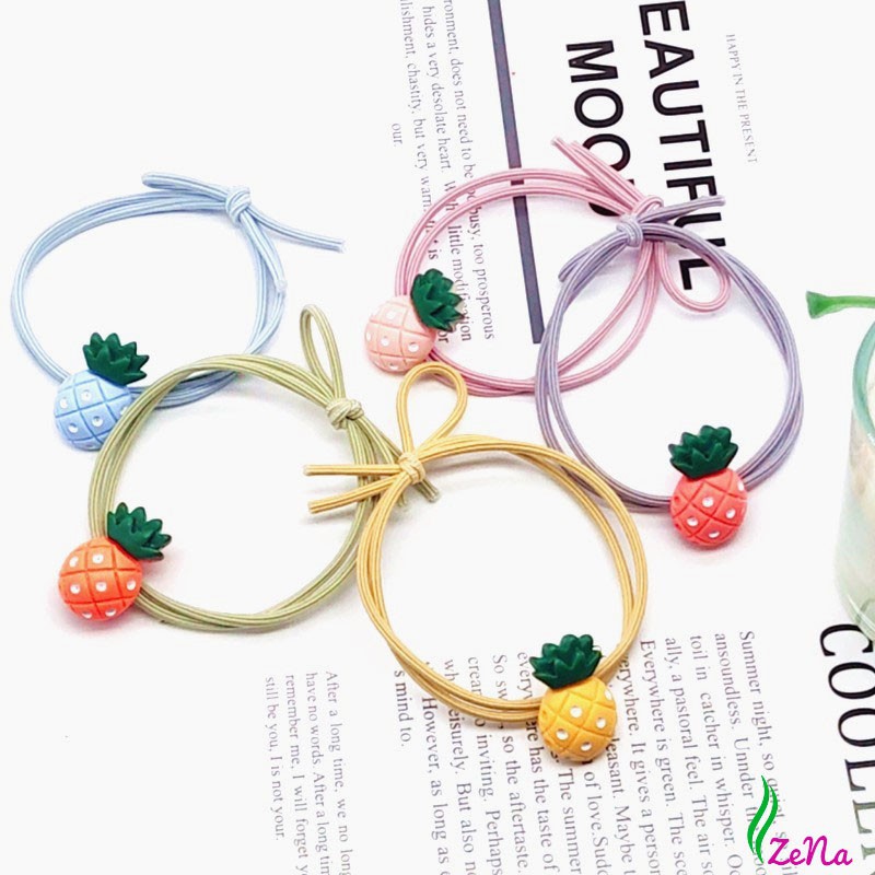 [Giá Rẻ Nhất] Dây Buộc Tóc, Dây Cột Tóc Đẹp Hình Trái Dứa, Quả Dứa Siêu Đáng Yêu Cho Mẹ Và Bé_TiVa Mart