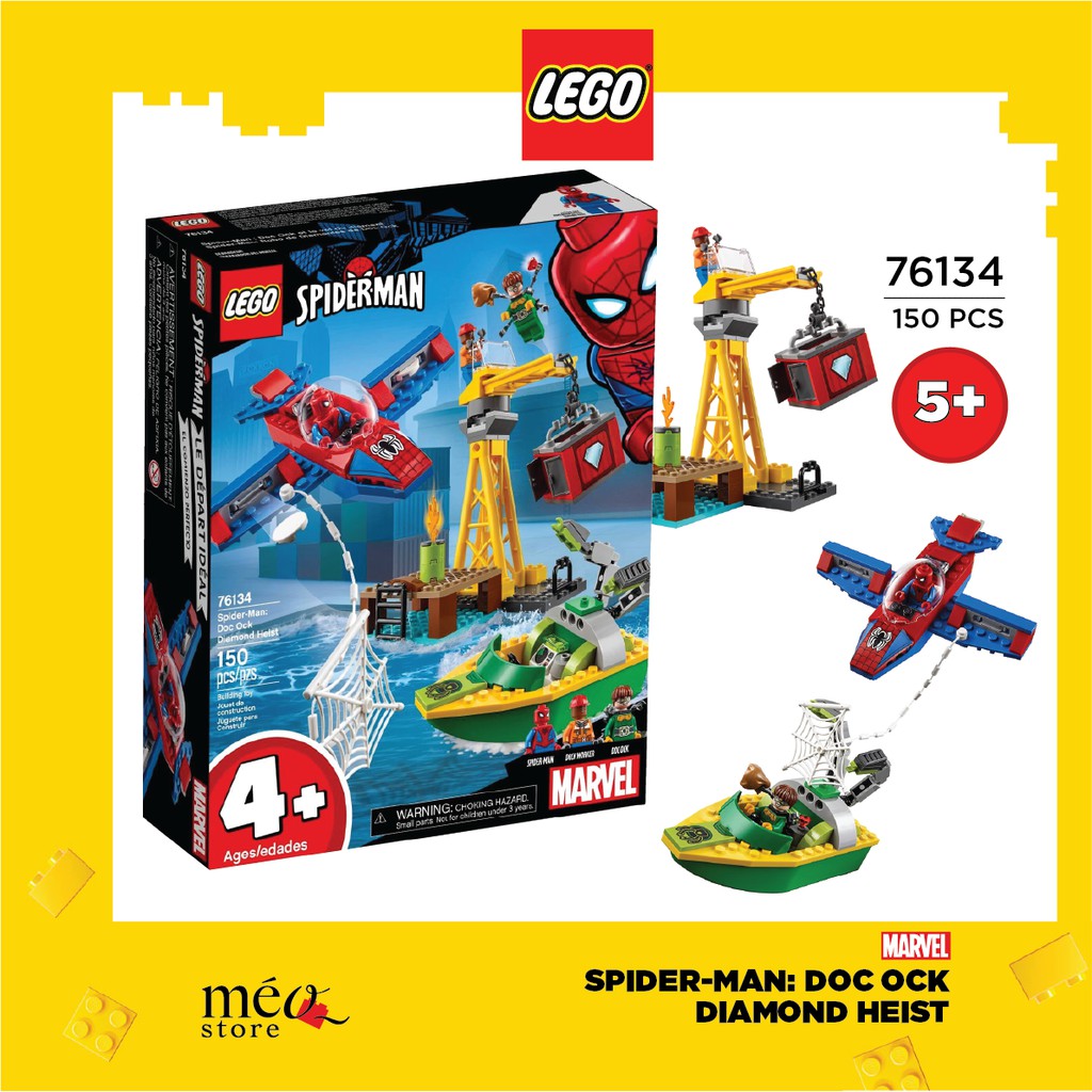 Bộ lắp ráp đồ chơi LEGO lắp ráp Người Nhện Spiderman 76134 (150 chi tiết)