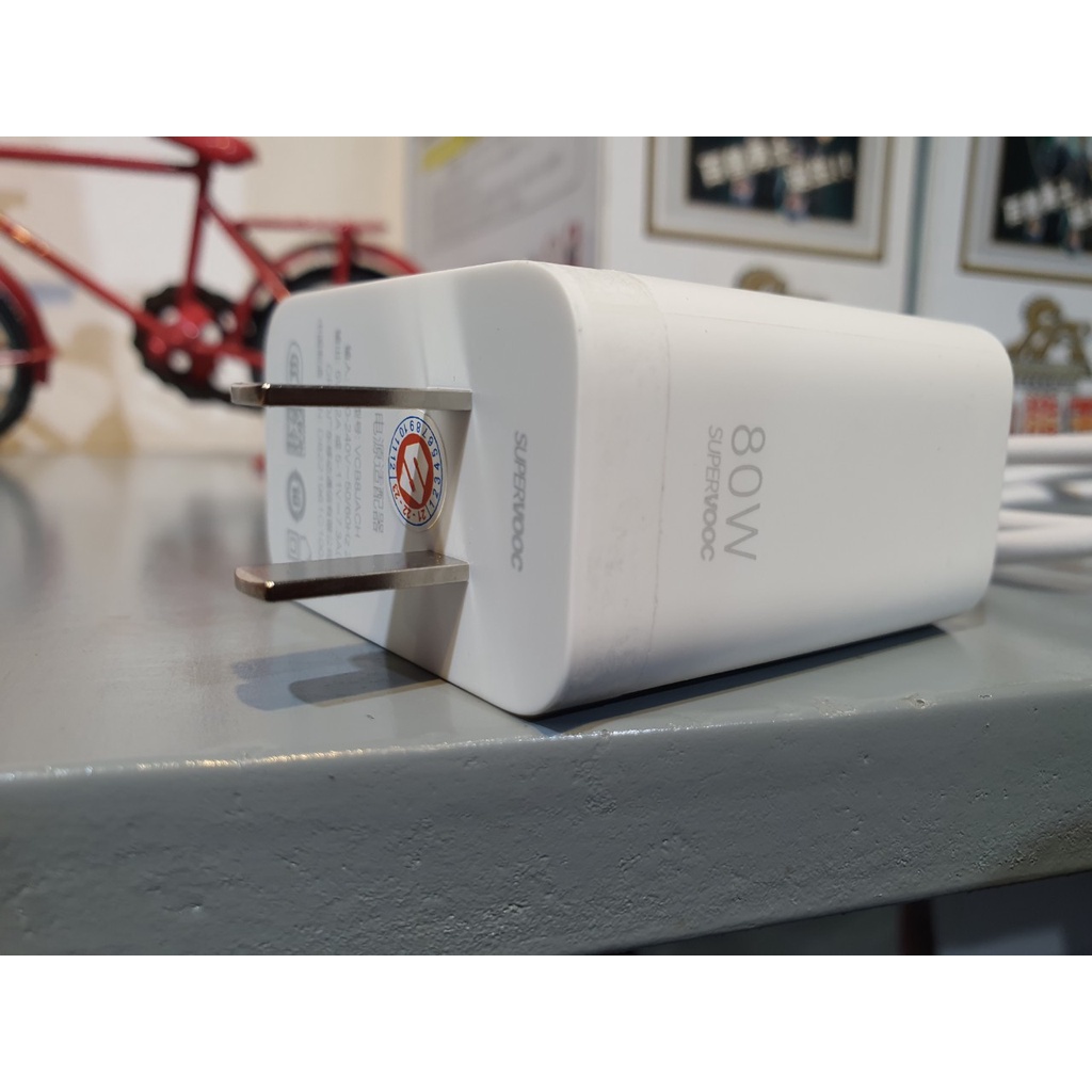 Bộ Sạc Nhanh OPPO Supervooc 80W Cho Reno 8/Reno 8 Pro- Hàng Chính Hãng