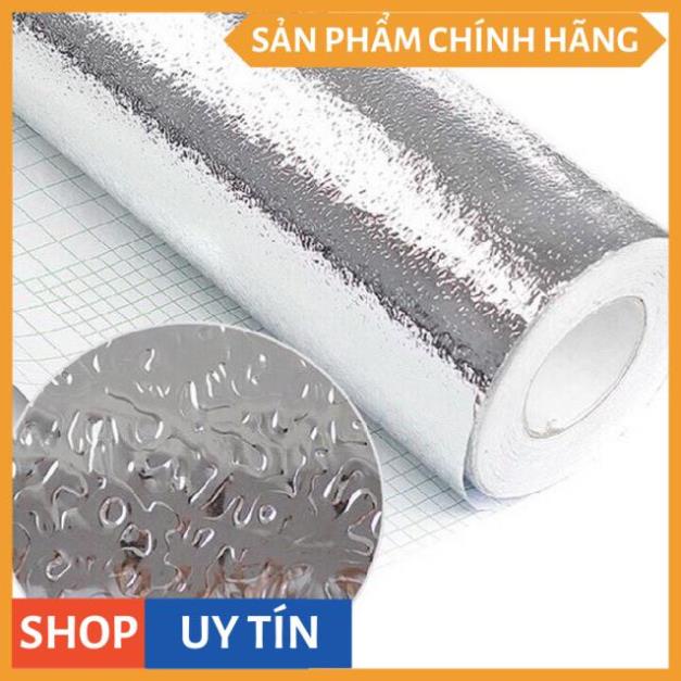 Combo 3m Cuộn giấy bạc dán bếp cách nhiệt chống thấm giá rẻ dán tường nhà bếp chống thấm bền đẹp  loại khổ 60cm