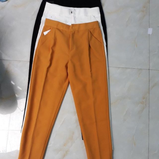 [Chất lượng] Quần baggy 3 màu sang chảnh (3 màu: Đen. Trắng .Vàng) Giá rẻ