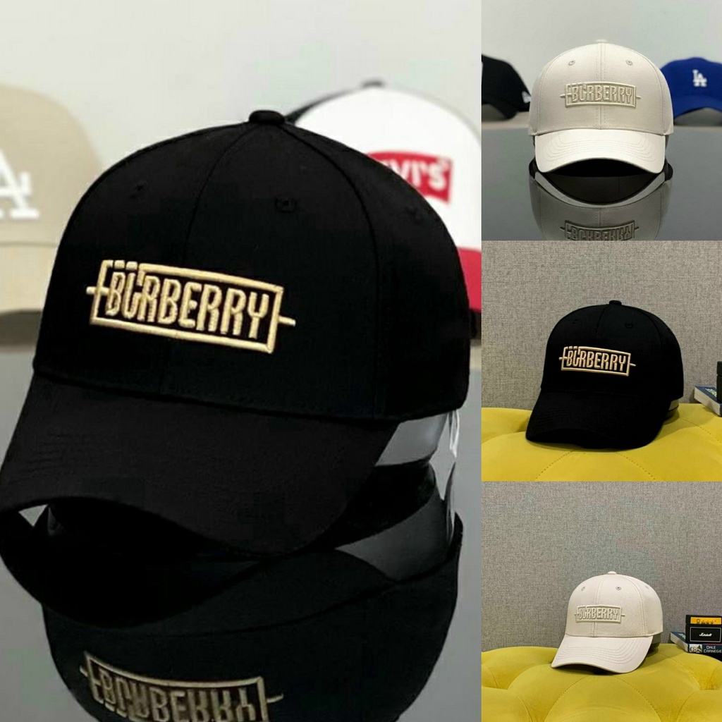Nón thêu chữ BURBERRY thời trang, mũ lưỡi trai unisex cho cặp đôi nam nữ