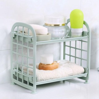[Sale] Kệ Nhựa Mini 2 Tầng Đựng Mỹ Phẩm Để Bàn Đa Năng Lắp Ghép Để Bàn Siêu Tiện Dụng