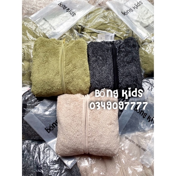 Áo Khoác Hoodie Bé Trai &amp; Bé Trai Lông Cừu UNI