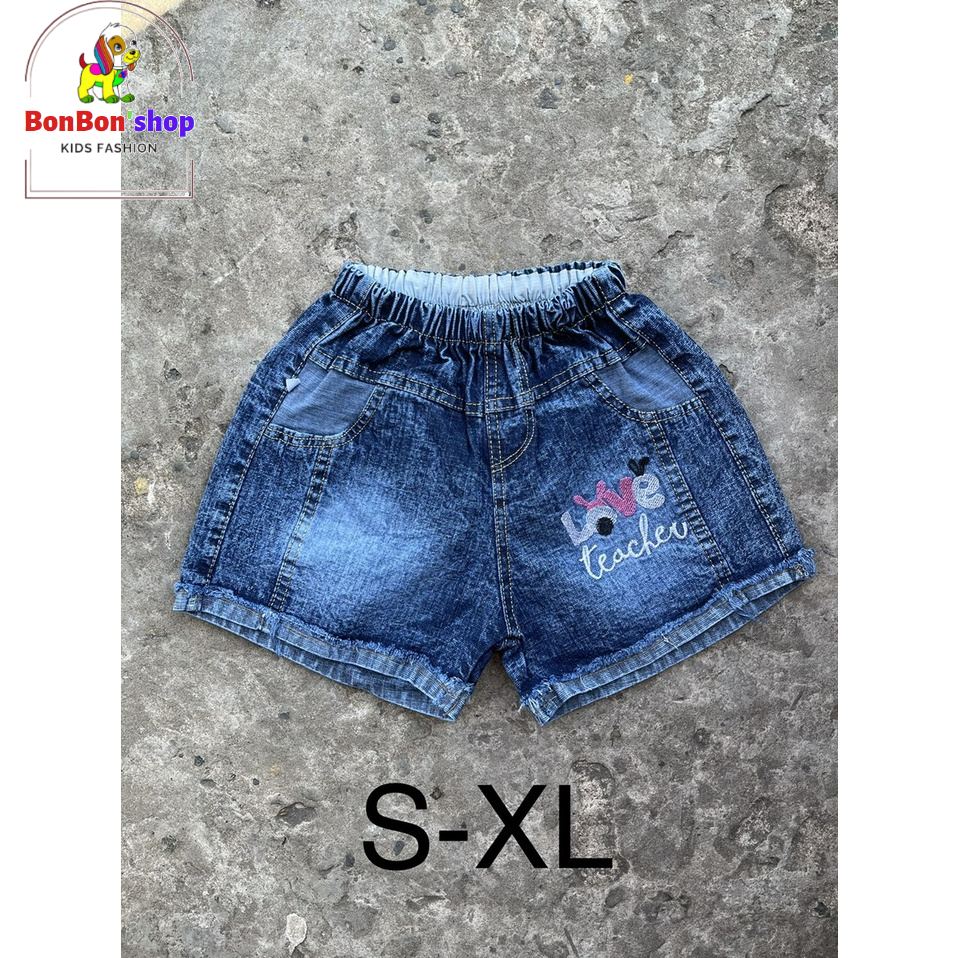 quần jean đùi cho bé gái siêu đáng yêu size 20-35kg