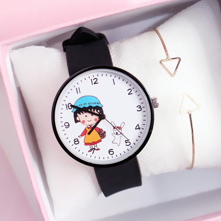 Đồng hồ thời trang nữ dây cao su Maruko Candycat PKHRCAT002
