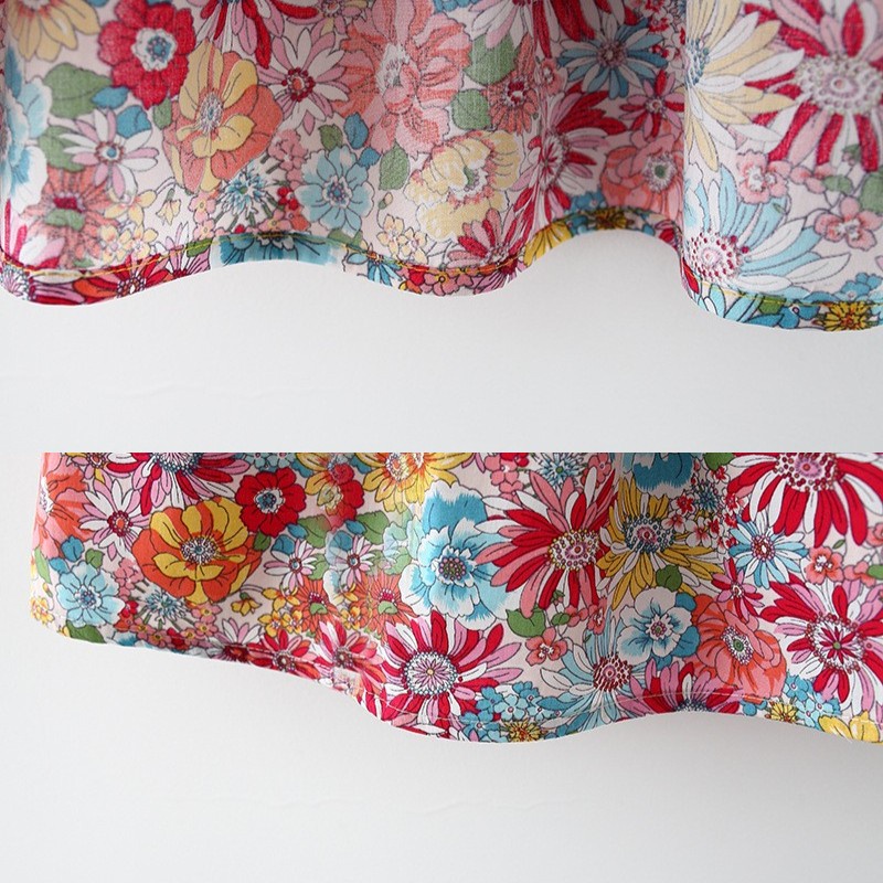 Set đầm không tay và mũ tai bèo  in họa tiết hoa xinh xắn dành cho bé gái 1-5 tuổi