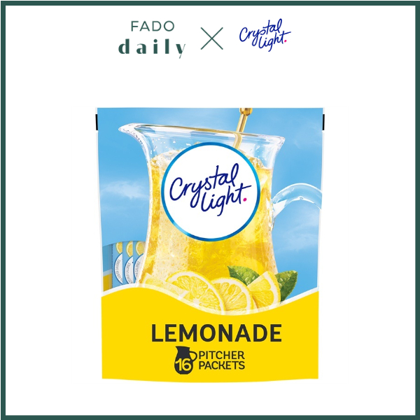 Bột Pha Nước Chanh Crystal Light Lemonade 16 Gói Nhập Khẩu Từ Mỹ