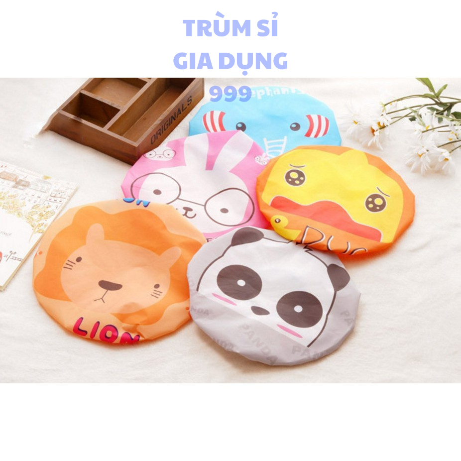 nón tắm trùm đầu, Nón Tắm Trùm Đầu Trang Điểm Rửa Mặt Tiện Lợi Hình Thú, mũ trùm tóc