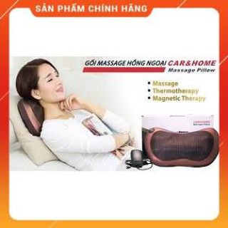 Gối massager hồng ngoại 8 bi car$home tặng dây cắm đầu ôtô
