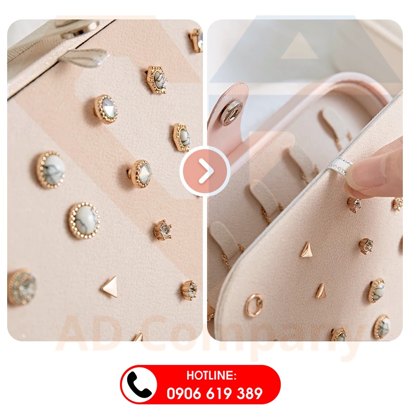 HỘP ĐỰNG NỮ TRANG MINI NHỎ GỌN - TIỆN DỤNG DỄ MANG ĐI XA