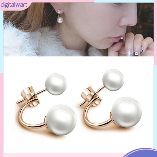 Cặp khuyên tai đính hạt ngọc trai nhân tạo sang trọng cá tính dành cho nữ