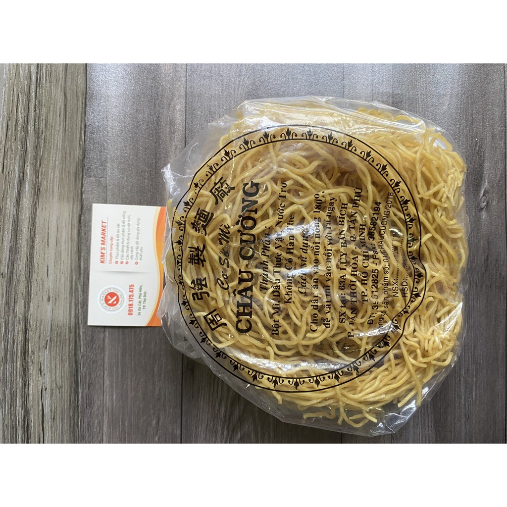 Mì chiên giòn Châu Cường bịch 500gr, Mì chiên giòn thơm ngon dạng chưa chiên