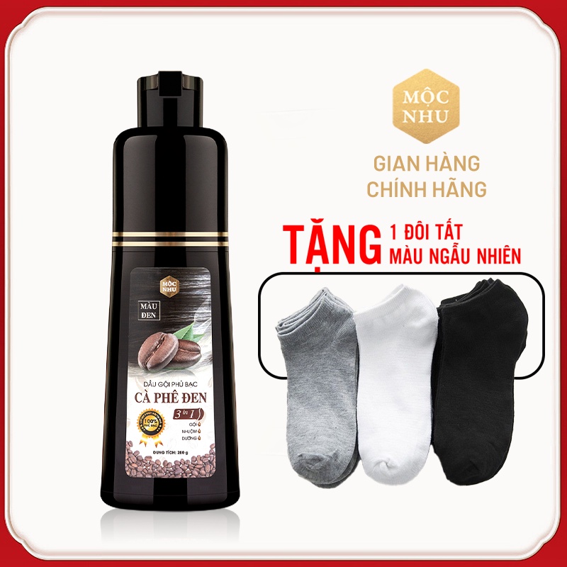 [Mộc Nhu] Dầu gội Cà Phê Đen Mộc Nhu 280g - Phủ đen tóc bạc chỉ sau vài phút gội xả - Gội là đen