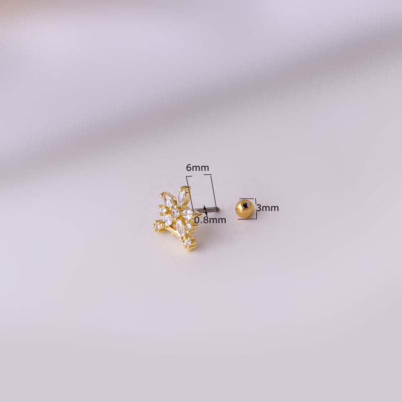 1 Cặp Bông Tai Xoắn Ốc 2022 Đính Đá Bằng Thép Không Gỉ 20Mm