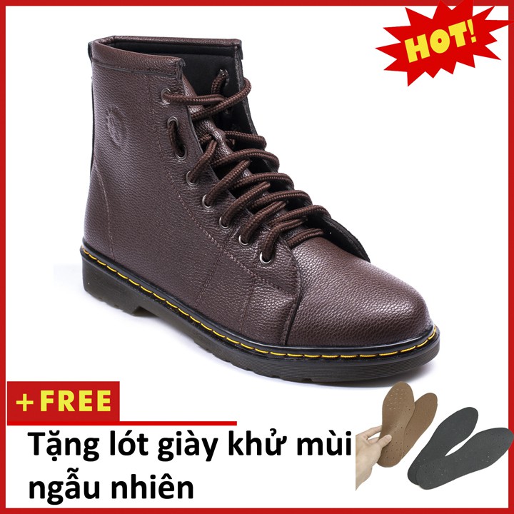 [Có Video Thật] Giày Boot Nam Cao Cổ Khâu Đế Màu Nâu Cực Chất - M91 (L)