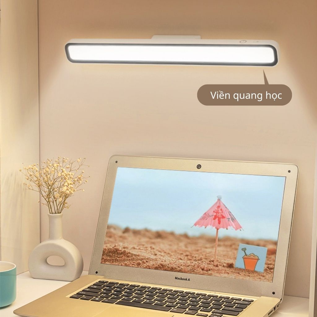 Đèn học cho bé chống cận điều chỉnh linh hoạt 32cm, đèn Led gắn bàn học tích điện đa năng điều chỉnh xoay 80 độ