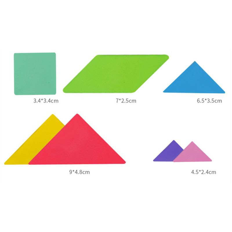 ★TOY♣ 96 Puzzles Magnetic Tangram Kids Toys  Montessori Educational Magic Book Suit