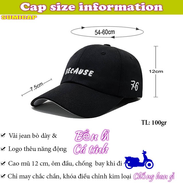 Mũ lưỡi trai nam nữ đẹp thời trang ulzzang cao cấp cá tính màu đen trắng giá rẻ