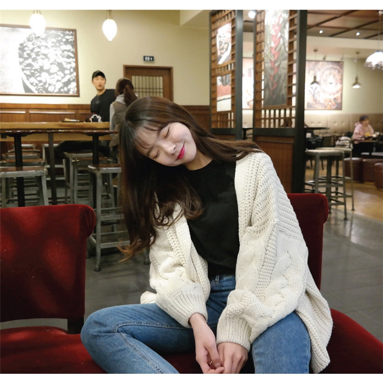 Áo cardigan len đan khoác ngoài ulzzang, cardigan trơn