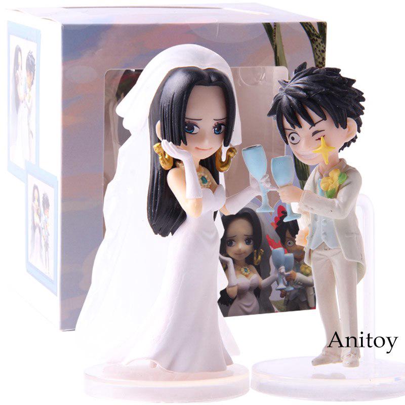 Set 2 mô hình đồ chơi nhân vật Luffy boa hancock trong phim hoạt hình " One Piece "