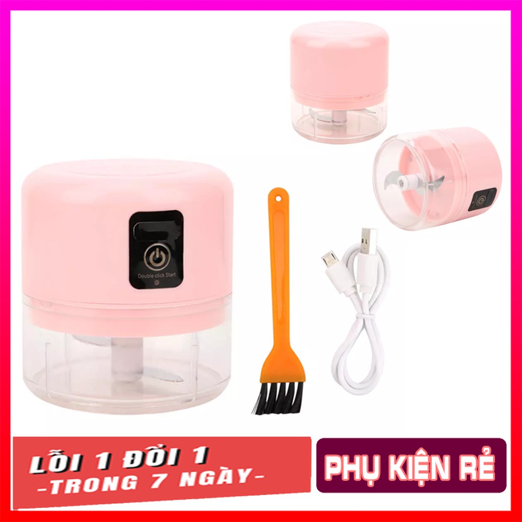 Máy Ép Thái Tỏi Điện Thông Minh Mini Máy Nghiền Có Thể Sạc Qua USB Phụ Kiện Nhà Bếp Màu Hồng