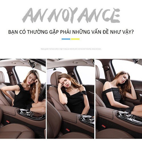 gối tựa đầu cao su non Ô Tô, Xe hơi cao cấp siêu đàn hồi - MÀU NÂU