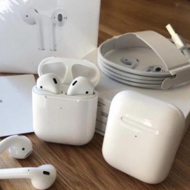 Tai Nghe Bluetooth Thế Hệ Thứ 2 Bản Cao Cấp Đủ Chức Năng - Định Vị - Sạc Không Dây - Có Mic - Đổi Tên