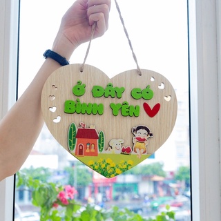 Bảng Gỗ Trang Trí Ở Đây Có Bình Yên