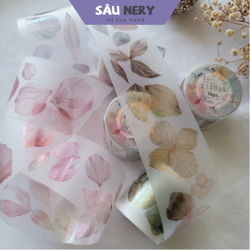 Sâu Nery - SNB12 - Hanamaki Matte PET tape by Fairy Ball (Chu kỳ 2m)