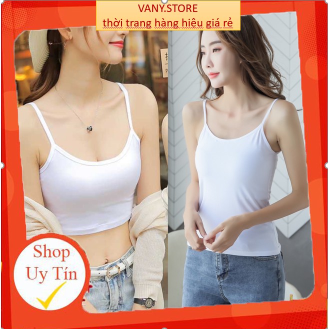 Áo Hai Dây Croptop Nữ Chất  Vải Thun Siêu Đẹp  ❤️FREESHIP❤️ Áo Nữ 2 Dây Dáng Dài Cá Tính Sexy VANY.STORE mãDAY9