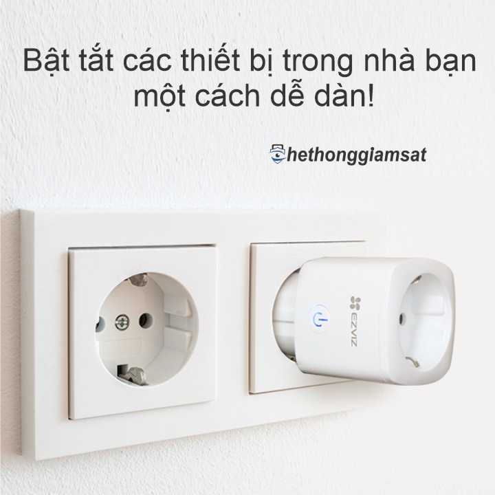 Ổ Cắm Điện Thông Minh EZVIZ CS-T30-10B-EU (Theo dõi điện tiêu thụ, kết nối wifi) 2300W - Chính hãng Ezviz, Bảo hành 24th