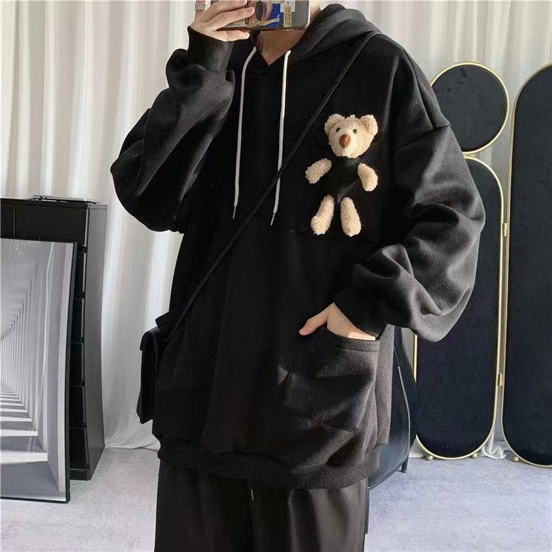 Áo Hoodie Dáng Rộng Có In Hình Gấu Thời Trang Cao Cấp Cho Nam / Nữ 27