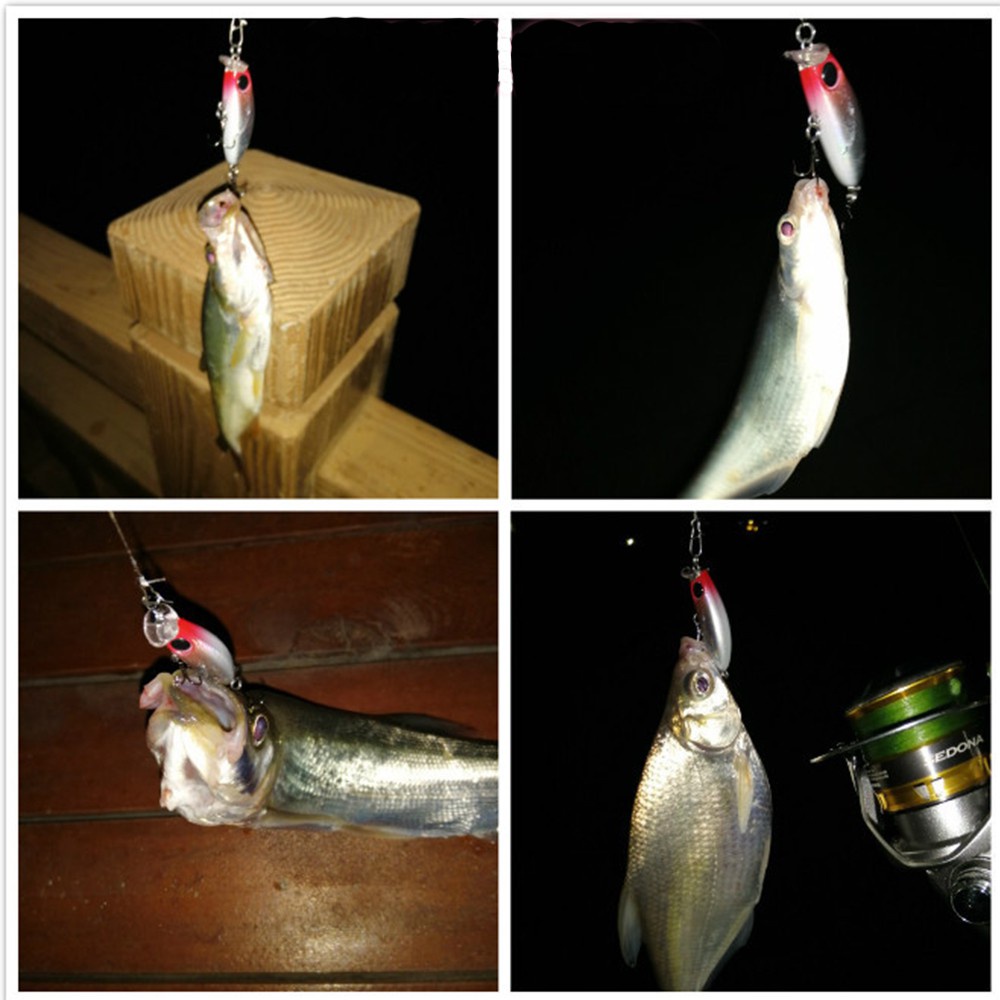 MUVAKO Mồi câu cá giả mini 2.5g/ 35mm có móc câu tiện lợi