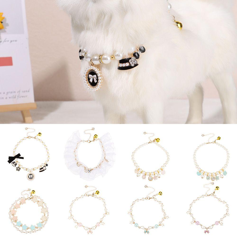 SUSANS Pet   Collar Fashion Pet Products Adjustable Puppy Accessories Bow Dog Bell