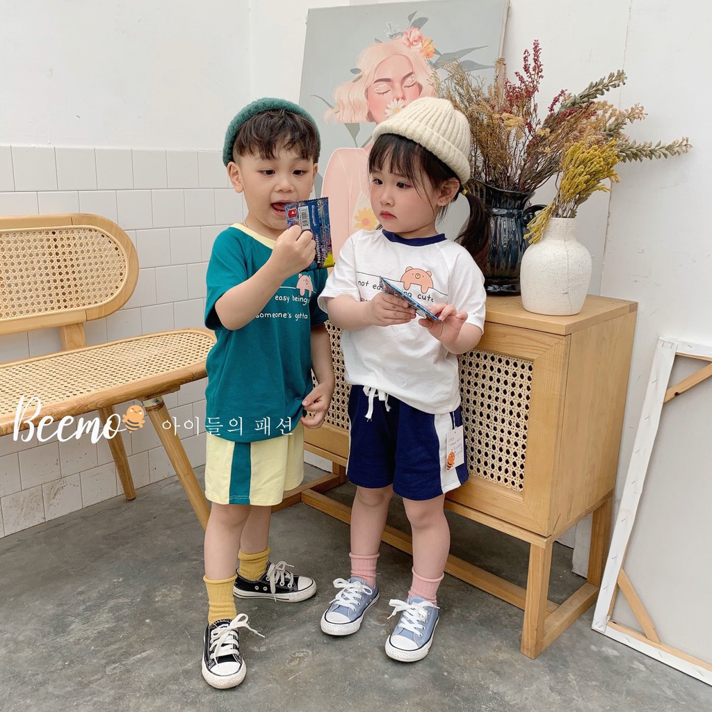Set cotton hè năng động cho bé gái