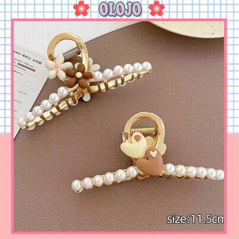 Kẹp Tóc Kim Loại Siêu Lớn Hình Hoa/Cá Mập Dễ Thương Cho Nữ