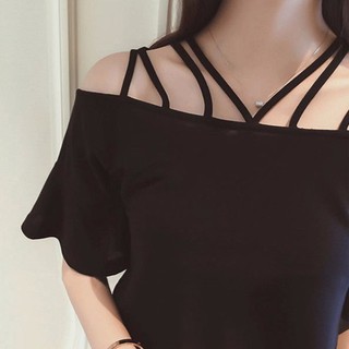 SUXI Áo Thun Trễ Vai Size Lớn