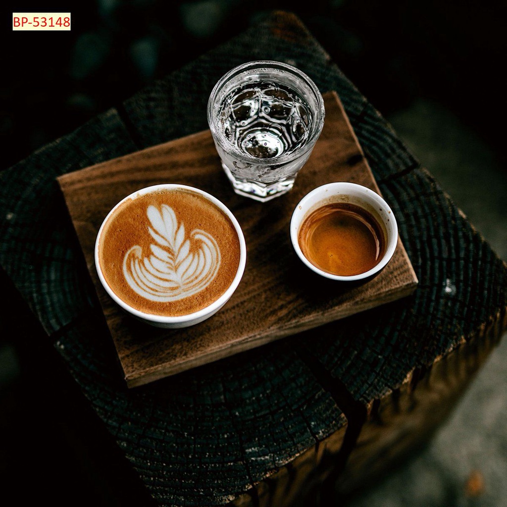 Tranh dán tường trang trí Quán Cafe, Trà Sữa, Trang Trí Cửa Hàng 3D