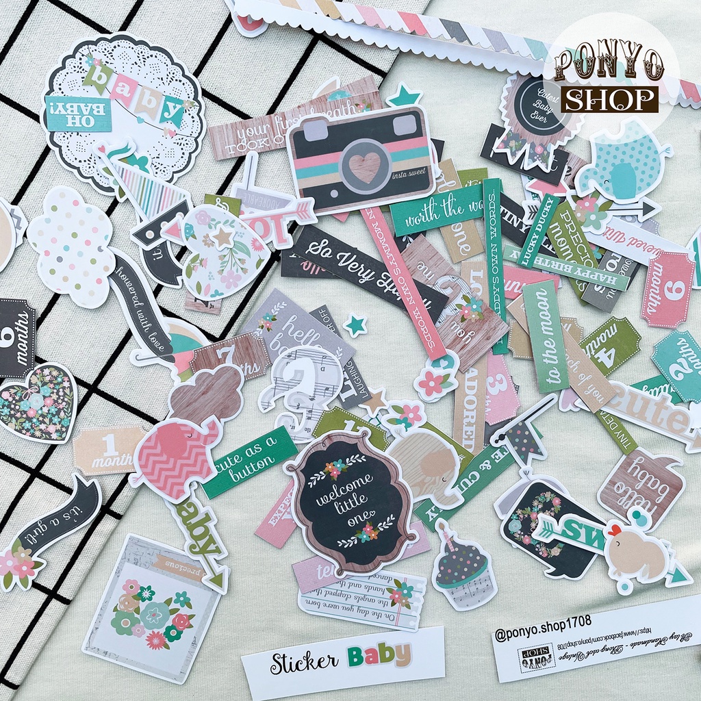 Die cut - hình cắt trang trí Scrapbook