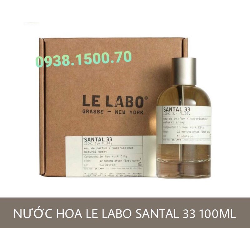 NƯỚC HOA Unisex Le Labo Santal 33 EDP 100ml